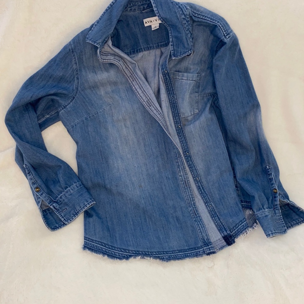 Ana Viv Denim button up shirt 1X